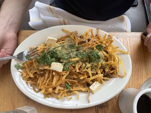 Vegan chilaquilles at Uncommon Ground in Chicago