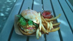 Lentil Burger at Plum Burgers - Food Truck in Seattle