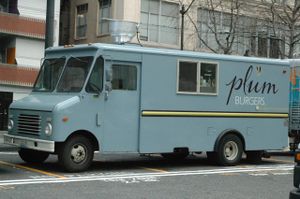 Plum Burgers food truck. at Plum Burgers - Food Truck in Seattle