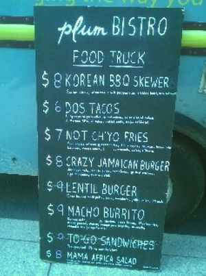 Menu at Microsoft at Plum Burgers - Food Truck in Seattle
