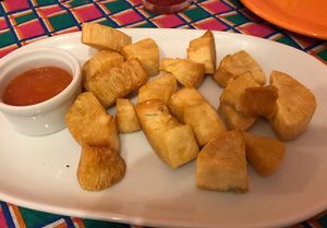 Fried manioc at Mamba Vegan in Curitiba