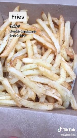 Fries at Baba Ghanoush Falafel Shop in Athens