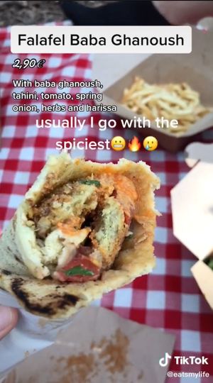 Falafel Babaganoush at Baba Ghanoush Falafel Shop in Athens