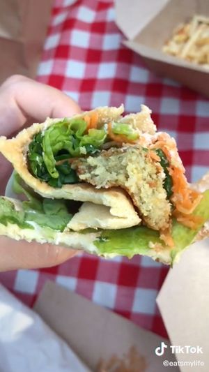 A bite at Baba Ghanoush Falafel Shop in Athens