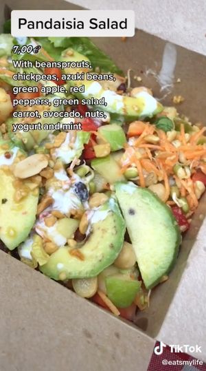 Pandaisia Salad at Baba Ghanoush Falafel Shop in Athens