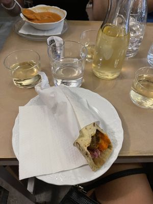   at Baba Ghanoush Falafel Shop in Athens