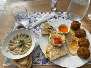  at Baba Ghanoush Falafel Shop in Athens