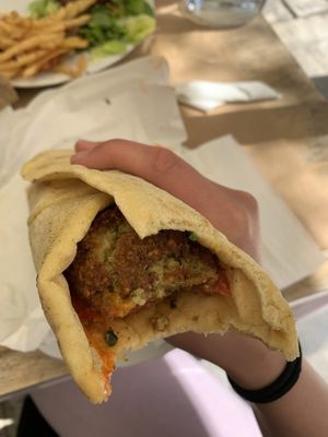 large falafel persian style  at Baba Ghanoush Falafel Shop in Athens