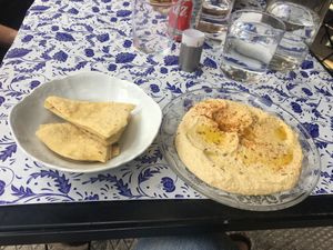 Hummus x at Baba Ghanoush Falafel Shop in Athens