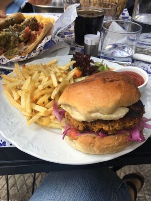 Vegan burger ♥️ at Baba Ghanoush Falafel Shop in Athens
