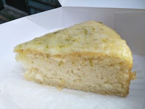 Lemon cake at Vegan Heaven in Taipei