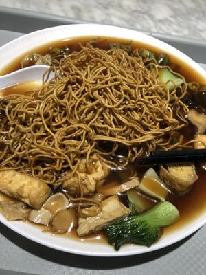 Ee Mian without starch request  at Perfect Vegetarian in Central Singapore