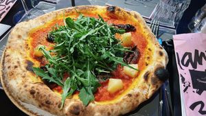 pizza rosso with extras  at Fransesca & Fratelli Pizza - Hannover City in Hannover