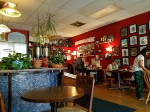 inside at Cafe Mustache in Chicago