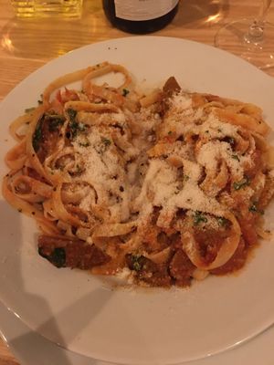 Sausage pasta 😋 at Tutto Bene in Christchurch