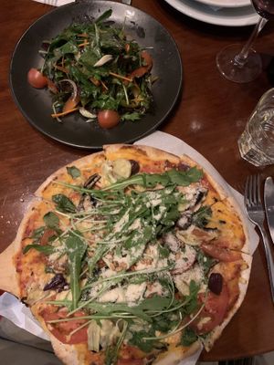 Spinach pizza at Tutto Bene in Christchurch