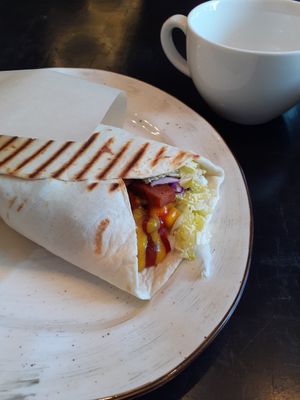 Burrito burger at Vegan Day in Kazan