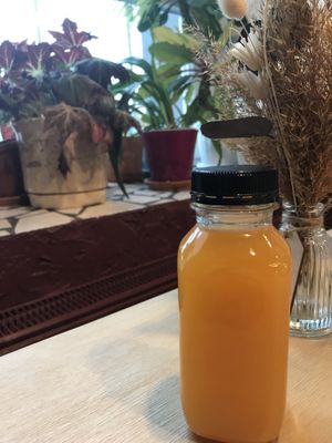 Orange Juice at Vegan Day in Kazan
