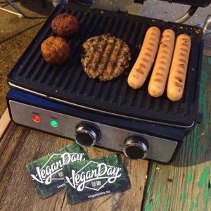Vegan Day hotdogs and burgers at Vegan Day in Kazan