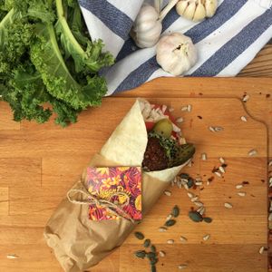 Falafel wrap  at Vegan Day in Kazan