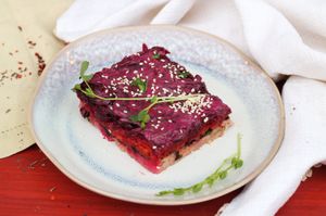 Dressed seaweed at Vegan Day in Kazan