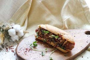 Hot-dog at Vegan Day in Kazan