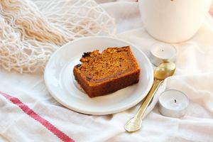 Carrot cake at Vegan Day in Kazan