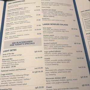 menu at Phoenix Cafe Bar in Leicester