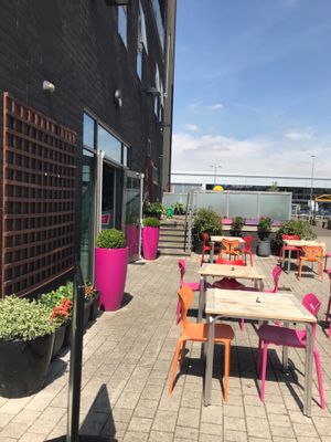 Outside seating at Phoenix Cafe Bar in Leicester