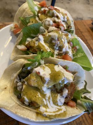 The LL tacos at Love Life Cafe in Miami