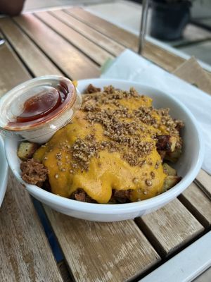 Loaded fries at Love Life Cafe in Miami