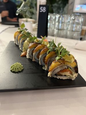 Caribbean Queen Roll- so delicious!   at Love Life Cafe in Miami