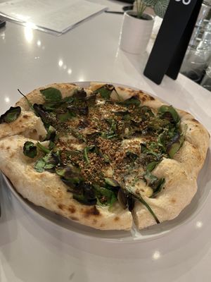 Pizza Verde w/ Nutzella- amazing!   at Love Life Cafe in Miami