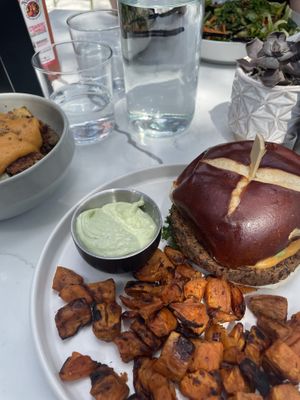 “Best” veggie burger. Was just average  at Love Life Cafe in Miami