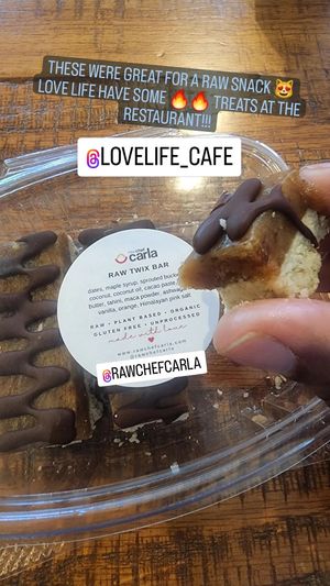 WAAAAY BETTER THAN THE GMO TWIX! at Love Life Cafe in Miami