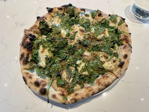 Pizza verde  at Love Life Cafe in Miami