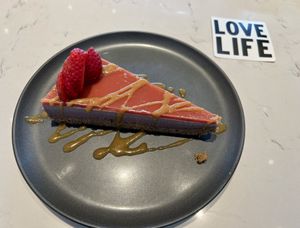 Guava cheesecake  at Love Life Cafe in Miami