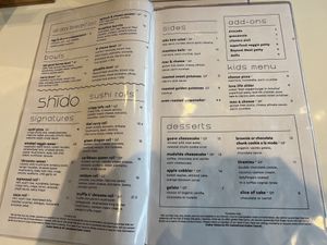 Menu  at Love Life Cafe in Miami