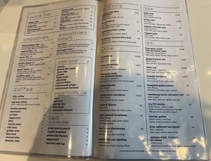 Menu  at Love Life Cafe in Miami