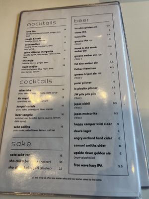 Menu  at Love Life Cafe in Miami