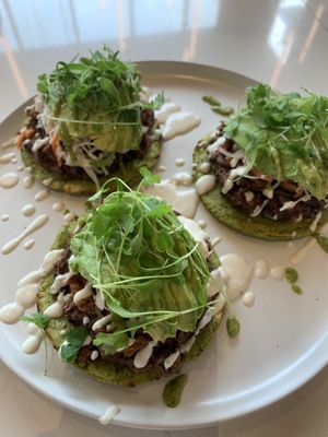Arepas  at Love Life Cafe in Miami