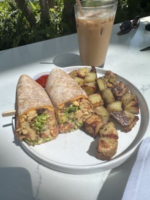Breakfast burrito  at Love Life Cafe in Miami