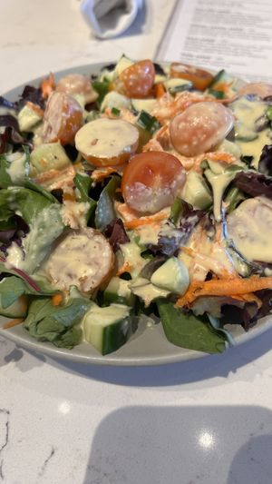 Side fresh salad (excellent lemon dressing!)  at Love Life Cafe in Miami