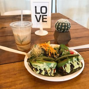 arepas at Love Life Cafe in Miami