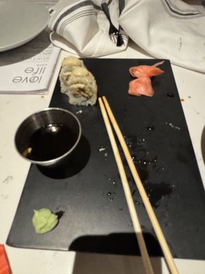 Truffle sushi roll- mostly eaten  at Love Life Cafe in Miami