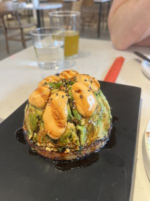 sushi pizzaa  at Love Life Cafe in Miami