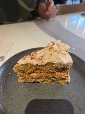 carrot cake  at Love Life Cafe in Miami