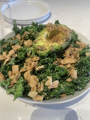 Caesar salad with Kale  at Love Life Cafe in Miami