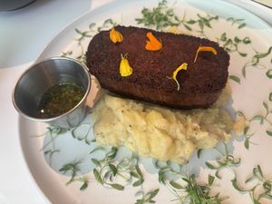 thick steak   at Love Life Cafe in Miami