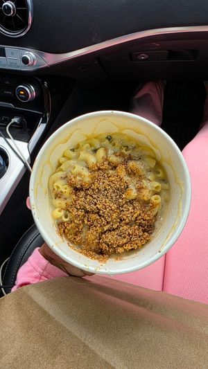 Macaroni and cheese at Love Life Cafe in Miami